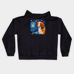 Kooikerhondje oil portrait Kids Hoodie